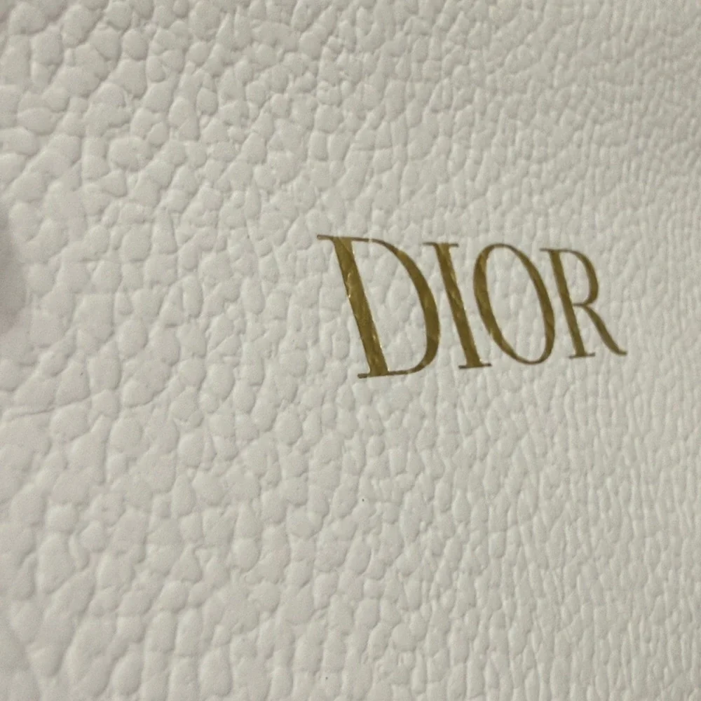 NEW. Authentic DIOR gift wrap set: bag, ribbon, tissue paper, cards + envelope